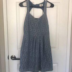 Blue eyelet dress